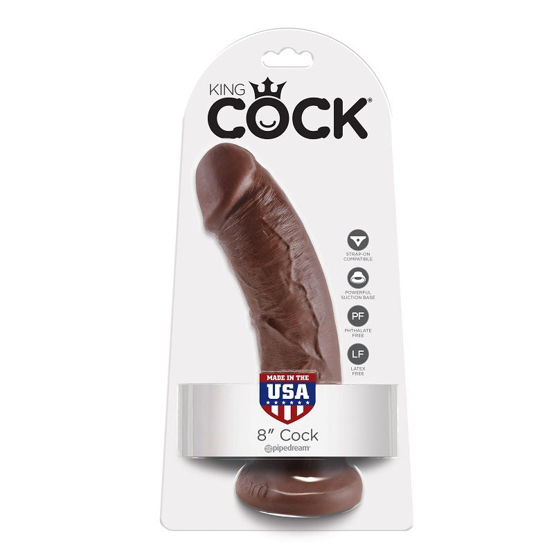 KING COCK - 8 GODES MARRON 20,3 CM