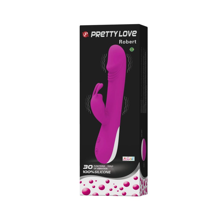 PRETTY LOVE - FLIRTATION ROBERT VIBRATOR WITH CLITORAL STIMULATOR