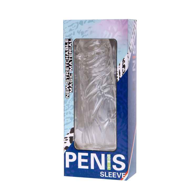 BAILE - COPERTURA PENE IN SILICONE STIMOLANTE ROSA 13 CM - Secretroomsexyshop