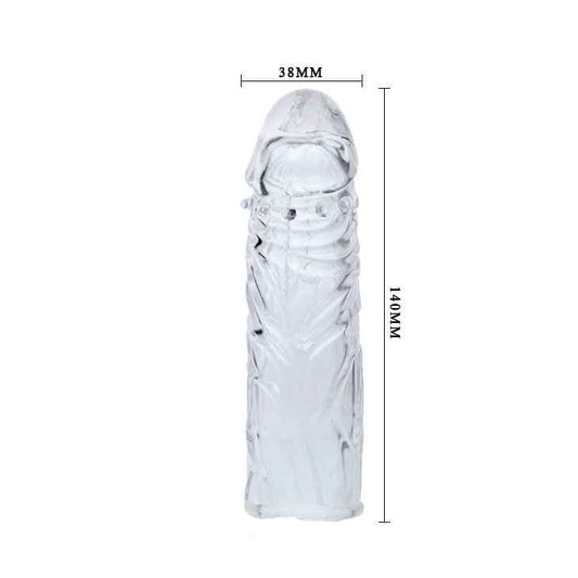 BAILE - COPERTURA PENE IN SILICONE TRASPARENTE 13 CM - Secretroomsexyshop