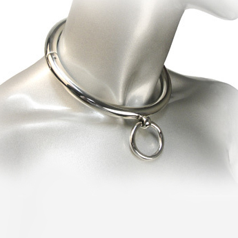 METAL HARD - BDSM NECKLACE WITH RING 10CM - 1
