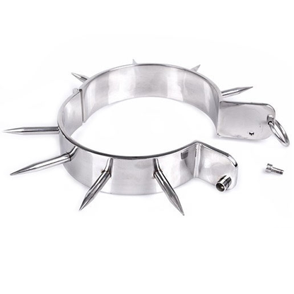 METAL HARD - BDSM SLAVE COLLAR WITH POINTS - 1