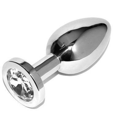 METAL HARD - ANAL PLUG DIAMOND TRANSPARENT SMALL 5.71CM - 1