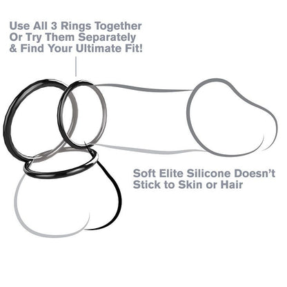 FANTASY C-RINGZ - SILICONE 3 RING STAMINA SET - 1