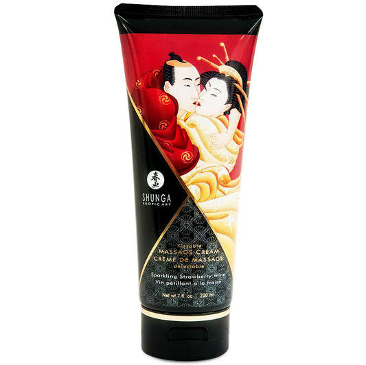 SHUNGA - STRAWBERRY AND CAVA MASSAGE CREAM 200 ML - 1