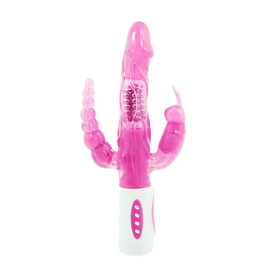BAILE - PRETTY BUNNY TRIPLO VIBRATORE ROTATORE - Secretroomsexyshop