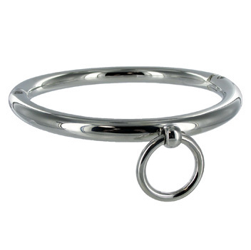METAL HARD - BDSM NECKLACE WITH RING 18CM - 1