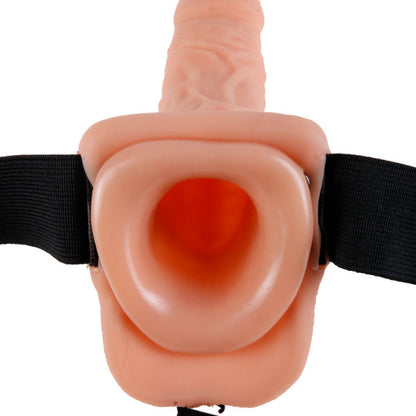 FETISH FANTASY SERIES - SERIES 11 HOLLOW STRAP-ON VIBRATING WITH BALLS 27.9CM FLESH - 6
