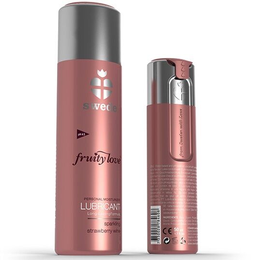 SWEDE - FRUITY LOVE LUBRICANT SPARKLING STRAWBERRY WINE 100 ML - 2