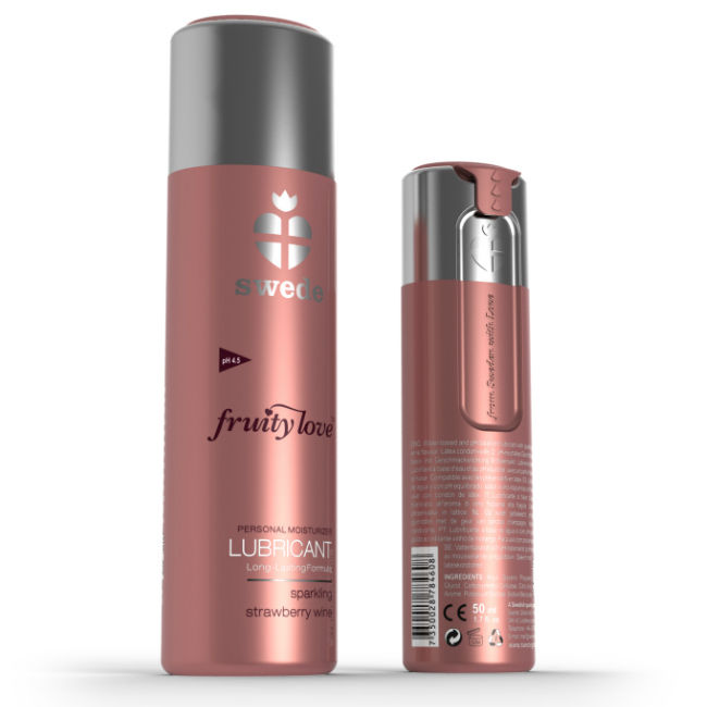 SWEDE - FRUITY LOVE LUBRICANT SPARKLING STRAWBERRY WINE 50 ML - 2