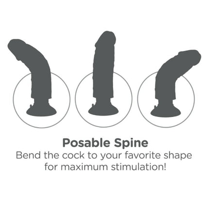 KING COCK - 20.32 CM VIBRATING COCK FLESH - 6