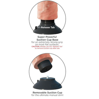 KING COCK - DILDO VIBRATOR 23 CM NATURAL