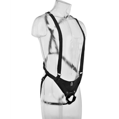 KING COCK - 28 CM HOLLOW STRAP-ON SUSPENDER SYSTEM FLESH - 4