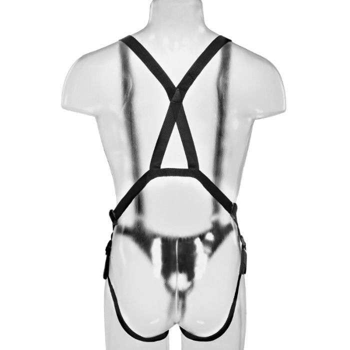 KING COCK - 28 CM HOLLOW STRAP-ON SUSPENDER SYSTEM FLESH - 3
