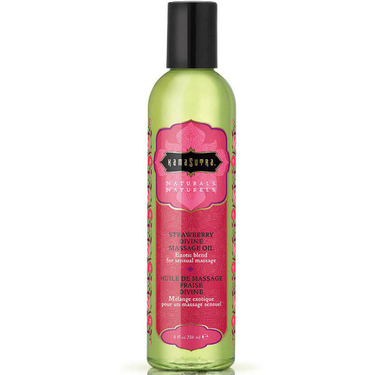 KAMASUTRA - NATURALS OLIO DA MASSAGGIO DIVINO ALLA FRAGOLA 236ML - Secretroomsexyshop