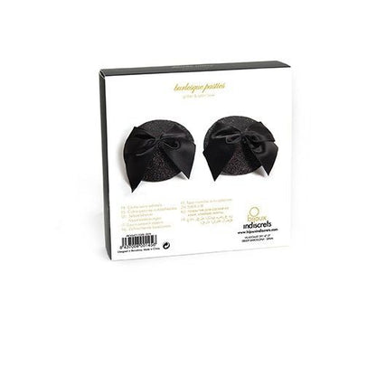 BIJOUX - BURLESQUE SHINY NIPPLE COVERS WITH BOW - 4