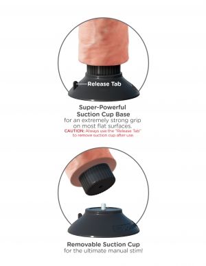 KING COCK - 20.32 CM VIBRATING COCK FLESH - 2