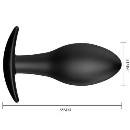PRETTY LOVE - ANCHORING SILICONE BUTT PLUG 8.5 CM BLACK