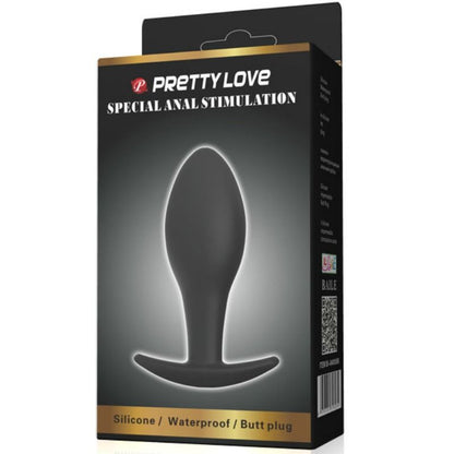 PRETTY LOVE - ANCHORING SILICONE BUTT PLUG 8.5 CM BLACK
