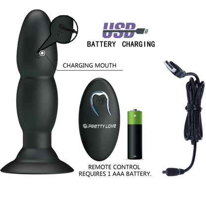 PRETTY LOVE - PLUG VIBRATOR AND ROTATION BY REMOTE CONTROL - 3