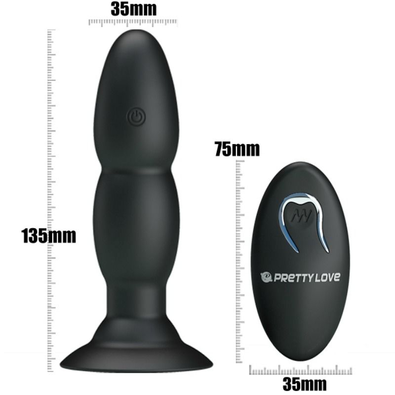 PRETTY LOVE - PLUG VIBRATOR AND ROTATION BY REMOTE CONTROL - 4
