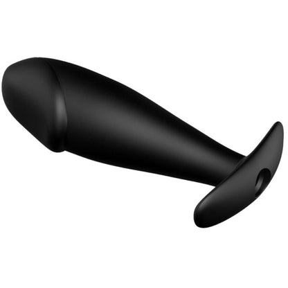 PRETTY LOVE - PENIS SHAPE SILICONE BUTT PLUG WITH 12 VIBRATION MODES BLACK