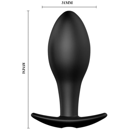 PRETTY LOVE - ANCHOR SILICONE BUTT PLUG 12 VIBRATION MODES BLACK