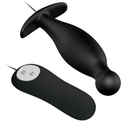 PRETTY LOVE - SILICONE BUTT PLUG 12 VIBRATION MODES BLACK