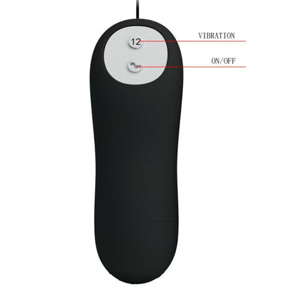 PRETTY LOVE - SILICONE ANAL PLUG 12 VIBRATION MODES BLACK - 5