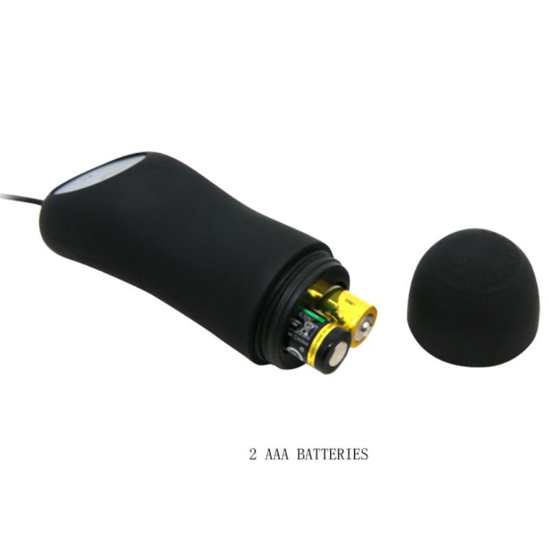 PRETTY LOVE - SILICONE ANAL PLUG 12 VIBRATION MODES BLACK - 6