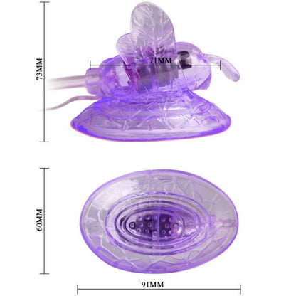 BAILE - LILAC CLITORIS STIMULATION VIBRATING BUTTERFLY - 6