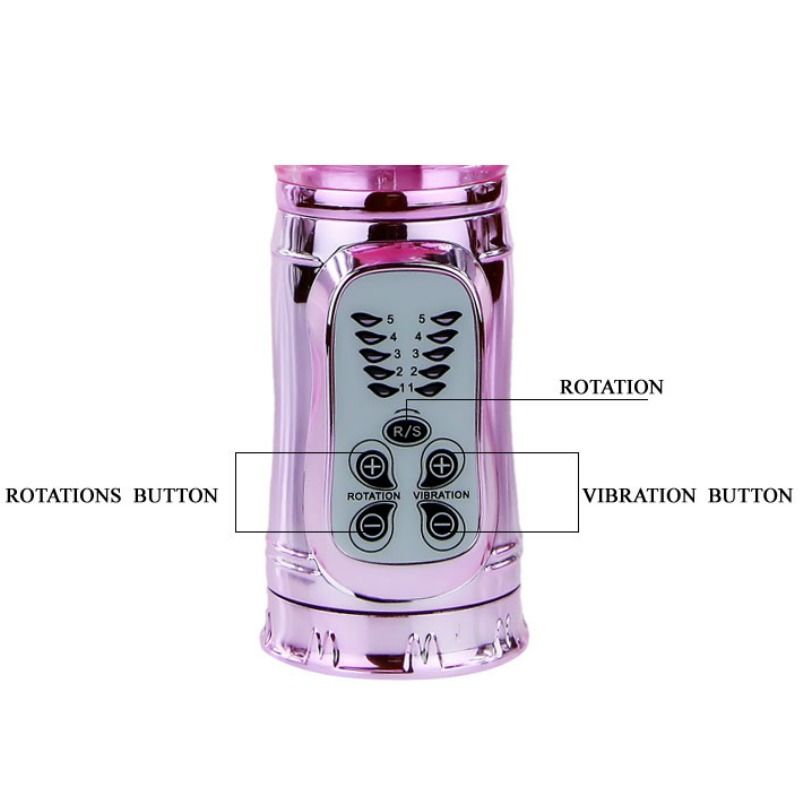 BAILE - RECHARGEABLE VIBRATOR WITH ROTATION AND PULSING BUTTERFLY STIMULATOR