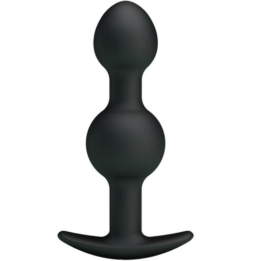 PRETTY LOVE - SPECIAL STIMULATION SILICONE ANAL BALLS 10.3 CM BLACK - 1