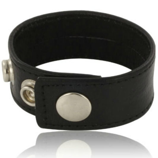 LEATHER BODY - ADJUSTABLE LEATHER STRAP FOR PENIS BLACK - 1