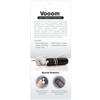 SCREAMING O - RECHARGEABLE VIBRATING BULLET VOOOM BLACK - 4