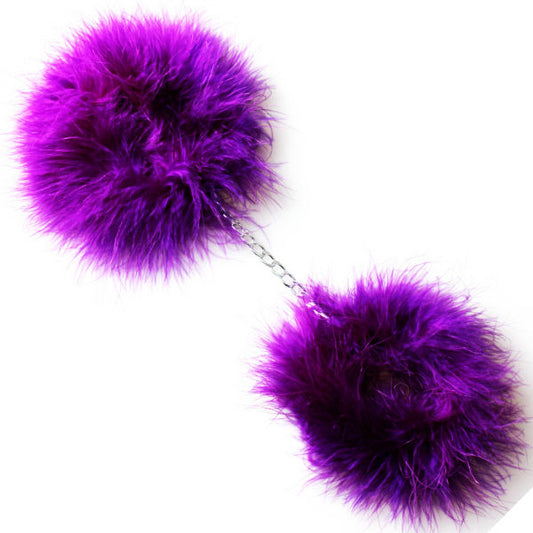 SECRETPLAY - PURPLE MARABOU HANDCUFFS - 1