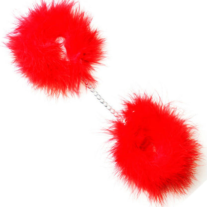 SECRETPLAY - RED MARABOU HANDCUFFS - 3