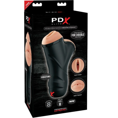 PDX ELITE - DOUBLE PENETRATION VIBRATING STROKER - 3