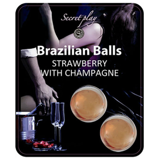 SECRETPLAY - STRAWBERRY AND CHAMPAGNE BRAZILIAN BALLS SET - 1