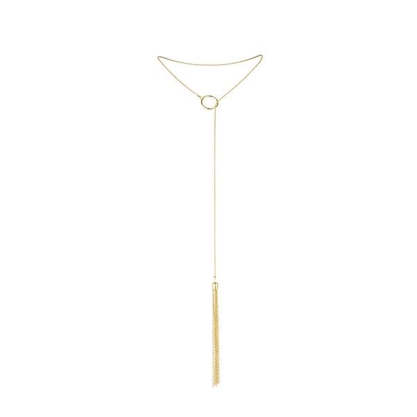 BIJOUX - MAGNIFIQUE METAL NECKLACE WITH GOLDEN FRINGES - 1