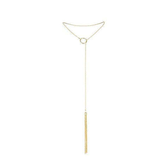 BIJOUX - MAGNIFIQUE METAL NECKLACE WITH GOLDEN FRINGES - 1