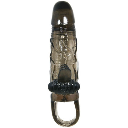 BAILE - BRAVE MAN PENIS COVER WITH CLIT AND ANAL STIMULATION DOUBLE BULLET BLACK 16.5 CM - 8