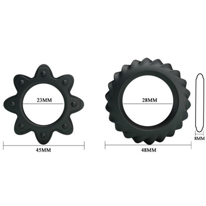 BAILE - KIT 2 SILICONE FLOWER RINGS