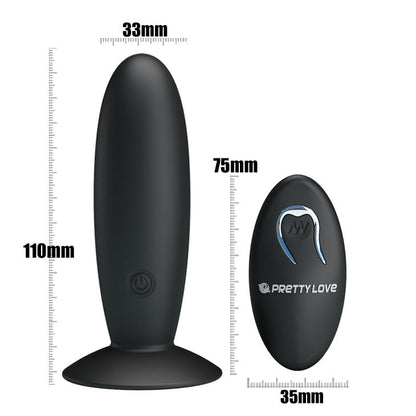 PRETTY LOVE - RECHARGEABLE ANAL PLUG WITH VIBRATION AND CONTROL - 1