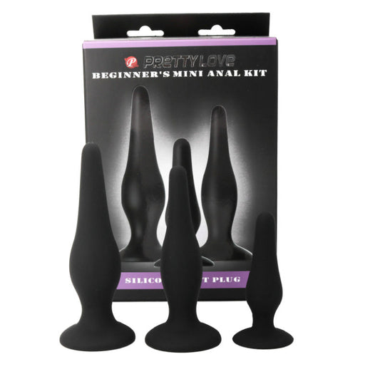 PRETTY LOVE - KIT DI INIZIAZIONE IN SILICONE CON TAPPI ANAL - Secretroomsexyshop