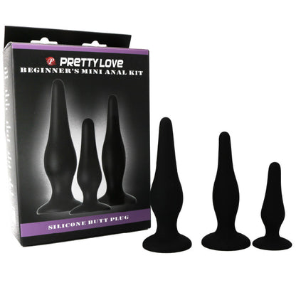 PRETTY LOVE - ANAL PLUGS SILICONE INITIATION KIT - 4