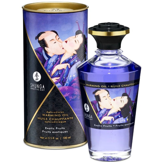 SHUNGA - HEAT EFFECT MASSAGE OIL EXOTIC FRUITS FLAVOR 100 ML - 1