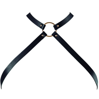 BIJOUX - INDISCRETS MAZE CROSSED CHEST HARNESS BLACK - 2