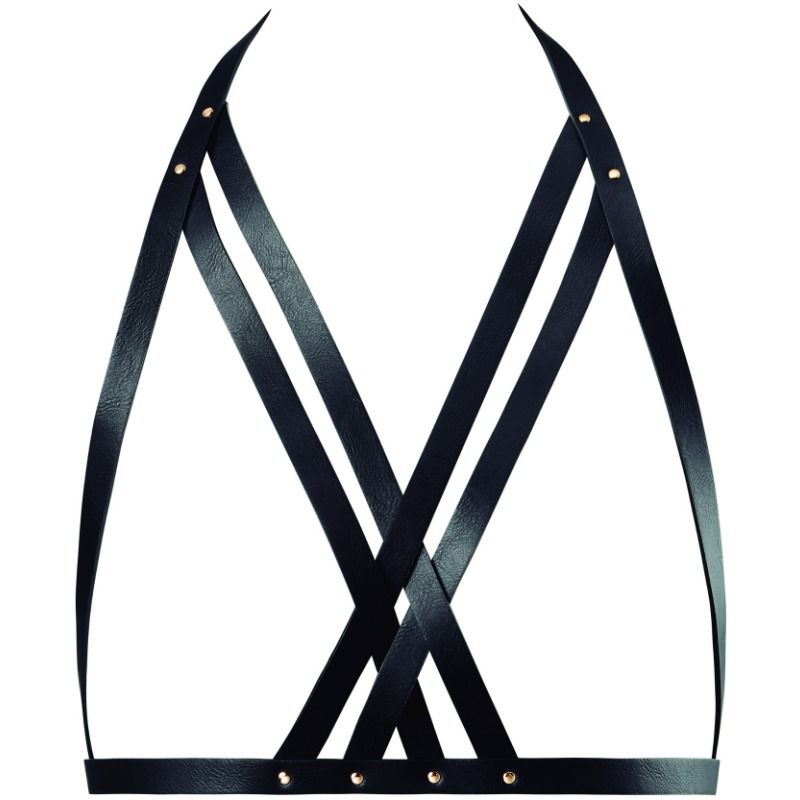 BIJOUX INDISCRETS MAZE - HALTER BRA HARNESS BLACK - 2