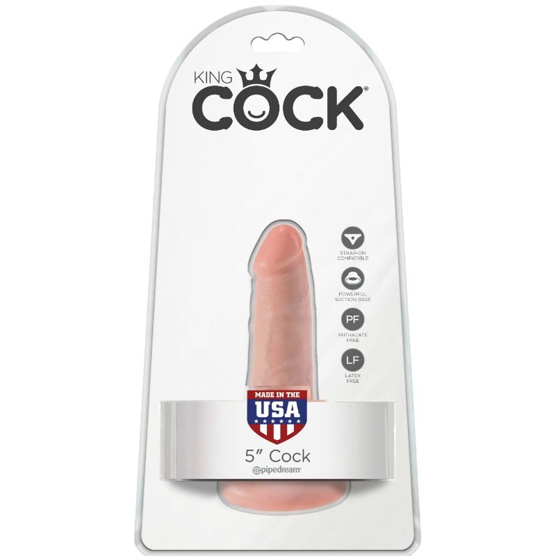 KING COCK - DILDO WITH BALLS 14 CM FLESH - 3